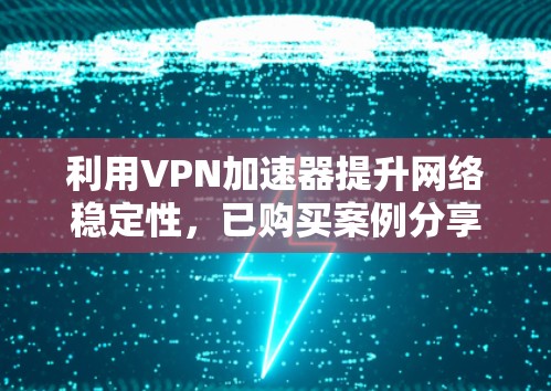 利用VPN加速器提升网络稳定性,已购买案例分享 利用VPN加速器提升网络稳定性,已购买案例分享