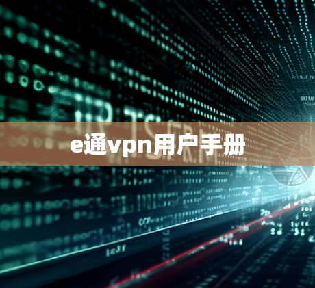 e通vpn用户手册