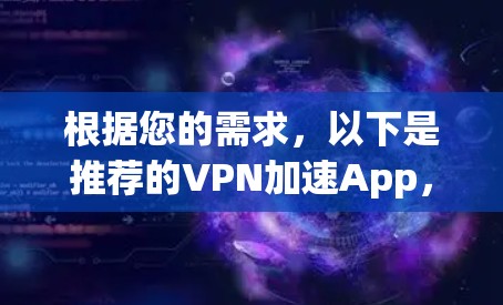 根据您的需求,以下是推荐的VPN加速App,涵盖了多端使用、多用户支持、稳定性和性能提升等关键方面 根据您的需求,以下是推荐的VPN加速App,涵盖了多端使用、多用户支持、稳定性和性能提升等关键方面
