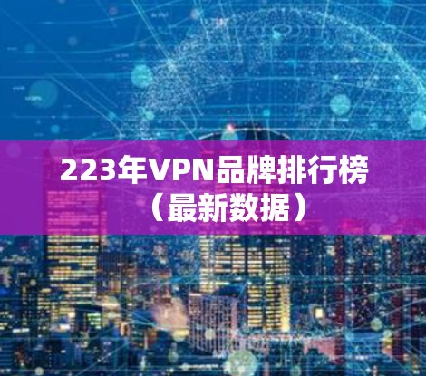 223年VPN品牌排行榜(最新数据)
