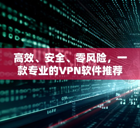 高效、安全、零风险,一款专业的VPN软件推荐!