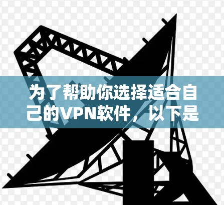 为了帮助你选择适合自己的VPN软件,以下是一个详细的指南,涵盖你的需求和各种情况 为了帮助你选择适合自己的VPN软件,以下是一个详细的指南,涵盖你的需求和各种情况
