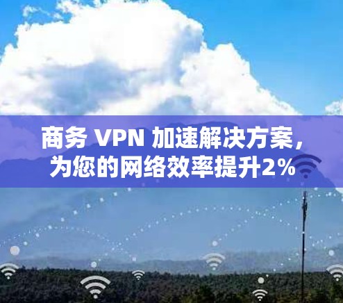 商务 VPN 加速解决方案，为您的网络效率提升2%